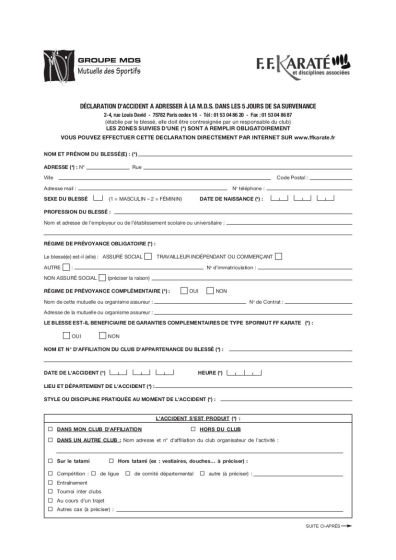 Déclaration d'accident