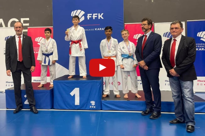 US Créteil Karaté David POPESCU 1er Coupe de France combat 2D